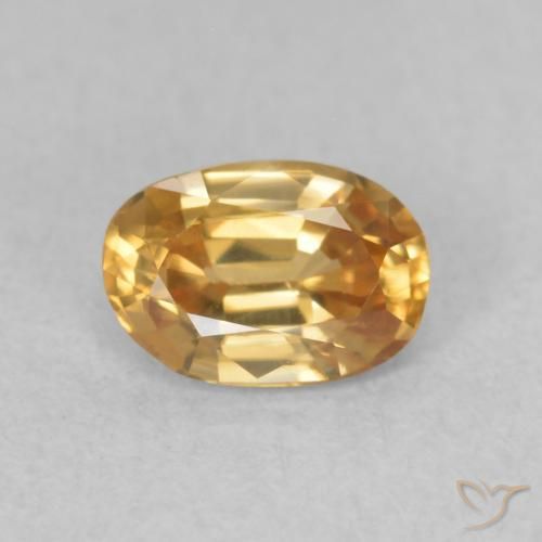 0.66ct Natural Dorado medio Circón, Ovalada, VVS-VS
