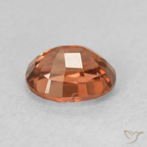 Circón Naranja oscuro natural de 0.94 ct, Ovalada, VVS-VS
