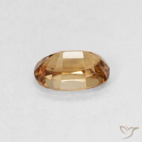 Circón Naranja medio natural de 0.80 ct, Ovalada, VVS