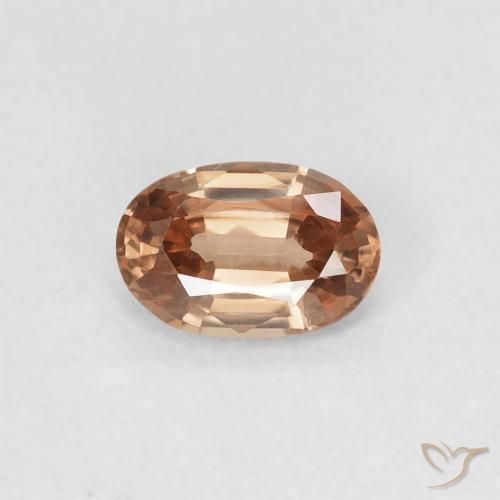 0.62ct Natural Durazno medio Circón, Ovalada, VVS