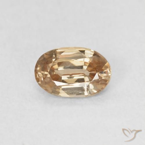 0.70ct Natural Oro Circón, Ovalada, VVS