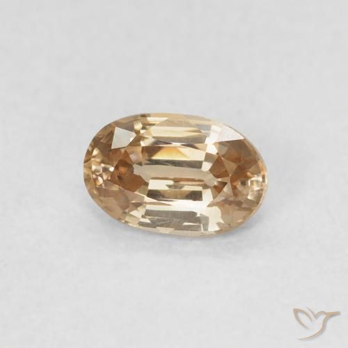 Circón Oro natural de 0.70 ct, Ovalada, VVS