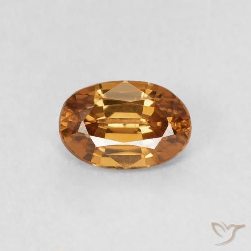 0.73ct Natural Marrón-oro Circón, Ovalada, VVS