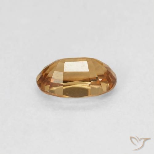 Circón Marrón-oro natural de 0.73 ct, Ovalada, VVS