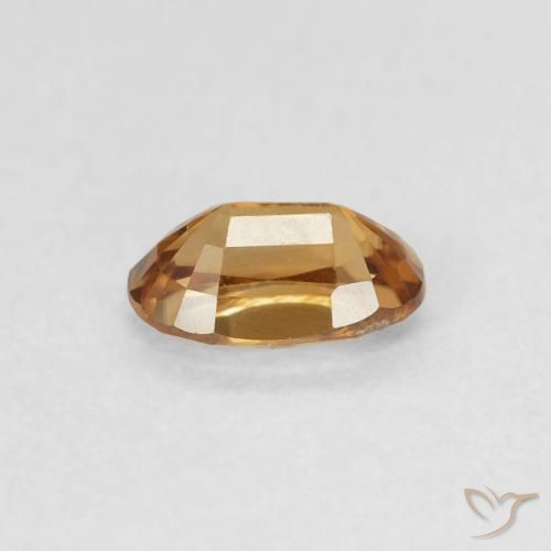 Circón Dorado medio natural de 0.74 ct, Ovalada, VVS