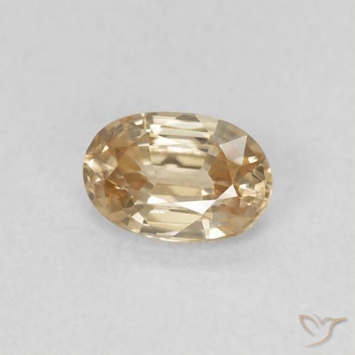 Circón Amarillo claro natural de 0.73 ct, Ovalada, VVS