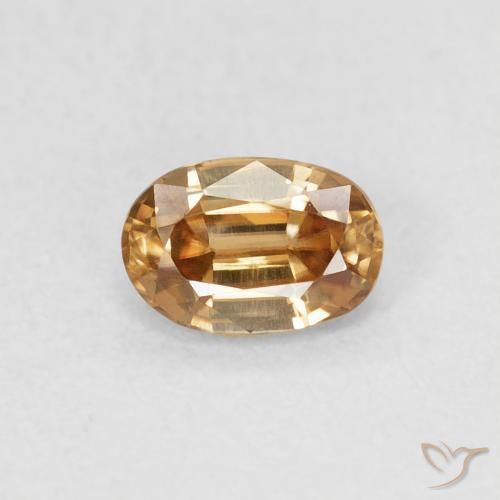 0.70ct Natural Durazno dorado Circón, Ovalada, VVS