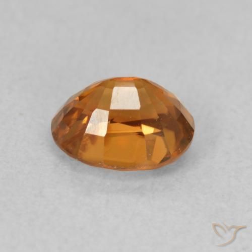 Circón Naranja oscuro natural de 1.04 ct, Ovalada, VS