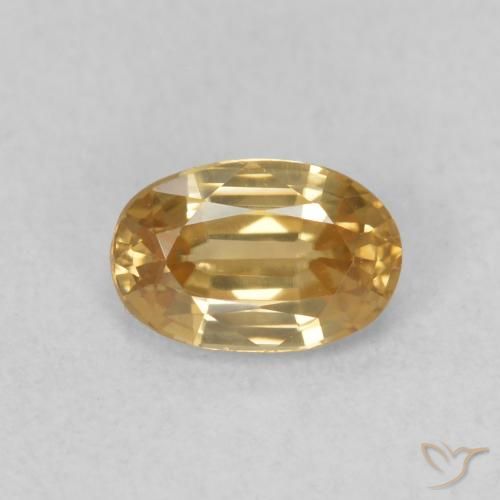 0.71ct Natural Oro Circón, Ovalada, VVS-VS