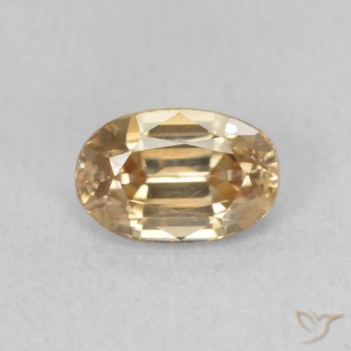 0.85ct Natural Dorado Circón, Ovalada, VVS-VS