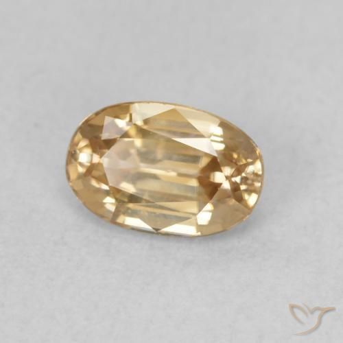 Circón Dorado natural de 0.85 ct, Ovalada, VVS-VS