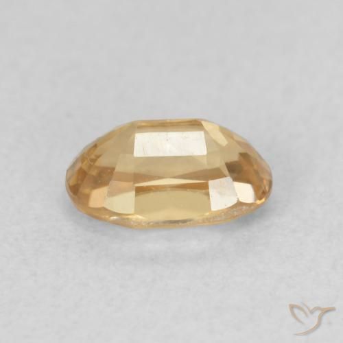 Circón Dorado natural de 0.85 ct, Ovalada, VVS-VS