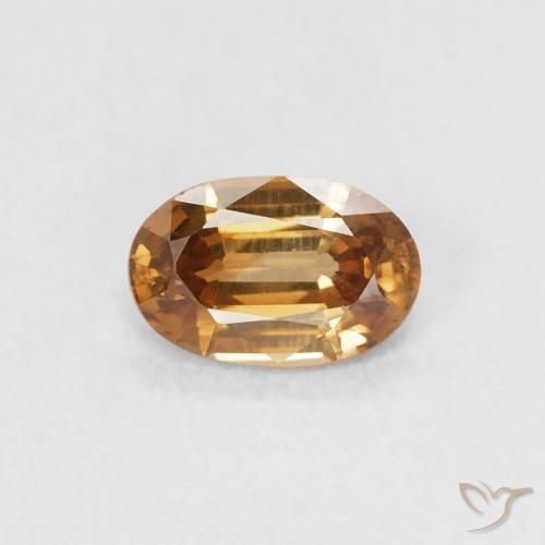 0.66ct Natural Naranja óxido Circón, Ovalada, VVS