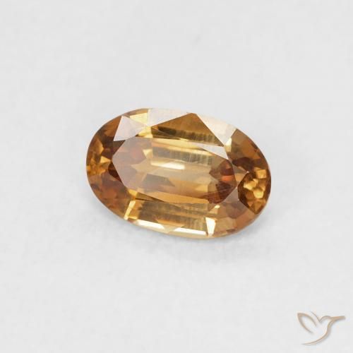 Circón Naranja óxido natural de 0.66 ct, Ovalada, VVS