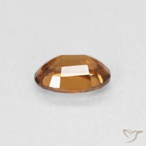 Circón Marrón naranja natural de 0.72 ct, Ovalada, VVS