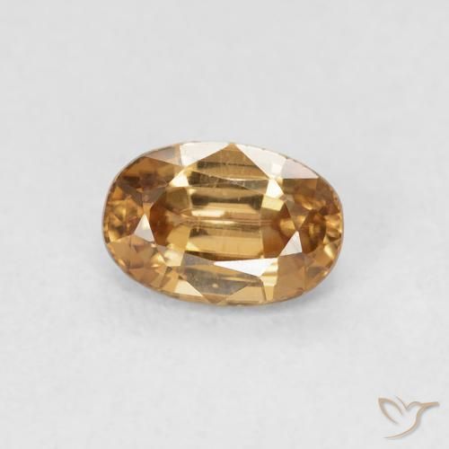 Circón Naranja óxido natural de 0.84 ct, Ovalada, VVS