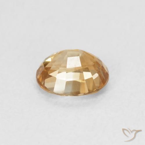 Circón Dorado natural de 0.91 ct, Ovalada, VVS