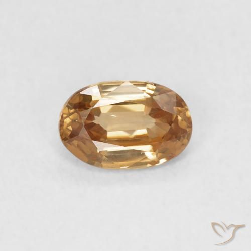 0.66ct Natural Durazno dorado Circón, Ovalada, VVS