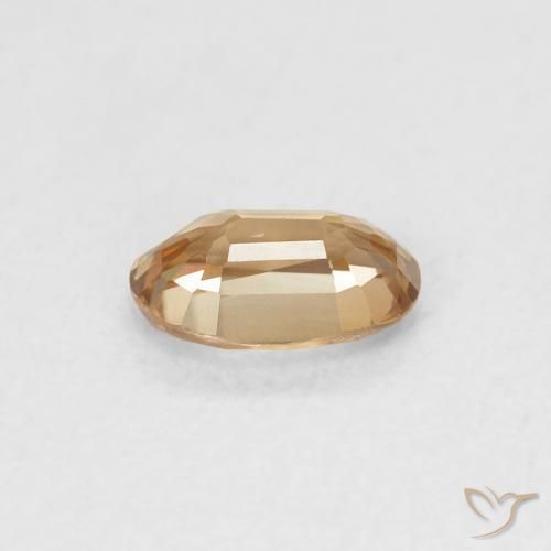 Circón Durazno dorado natural de 0.66 ct, Ovalada, VVS