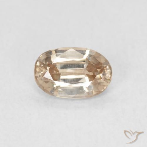 0.73ct Natural Amarillo claro Circón, Ovalada, VVS