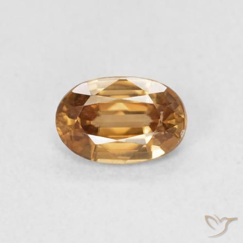 0.74ct Natural Naranja marrón Circón, Ovalada, VVS-VS