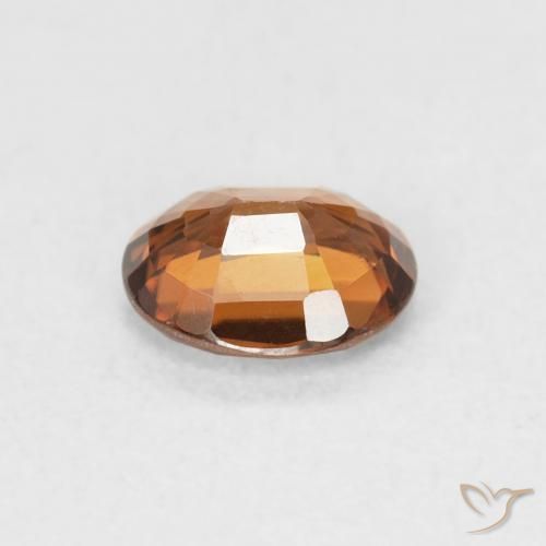Circón Naranja terroso natural de 0.90 ct, Ovalada, VVS-VS