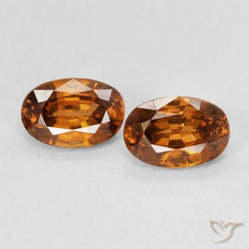 1.60ctw Natural Naranja fuego Circón, Ovalada, VVS