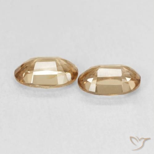Gemas de Circón Oro natural de 1.40 ct, Ovalada, VVS