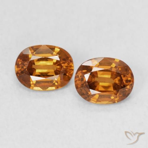 1.23ctw Natural Naranja medio Circón, Ovalada, VVS