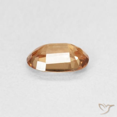 Circón Naranja medio natural de 0.60 ct, Ovalada, VVS-VS