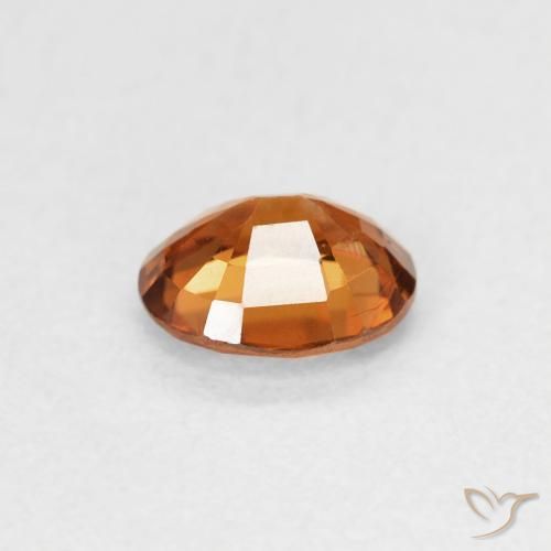 Circón Naranja oscuro natural de 0.91 ct, Ovalada, VS