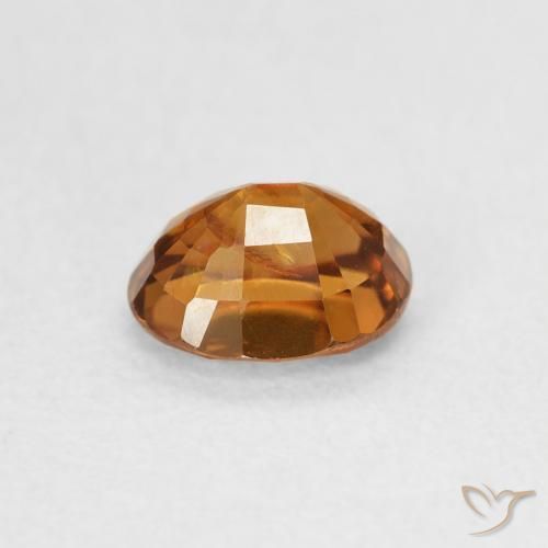 Circón Medium Dark-Orange natural de 1.00 ct, Ovalada, VS