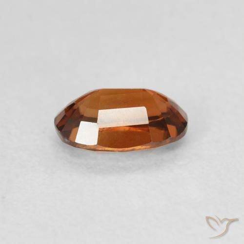 Circón Ámbar naranja natural de 0.78 ct, Ovalada, VS