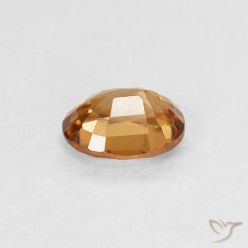Circón Marrón-oro natural de 0.60 ct, Ovalada, VVS