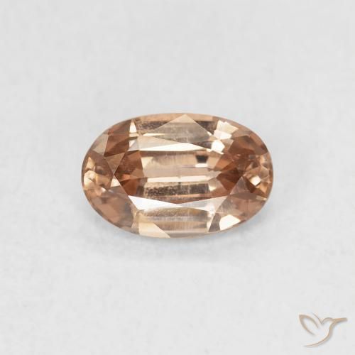 0.72ct Natural Rosado anaranjado claro Circón, Ovalada, VVS