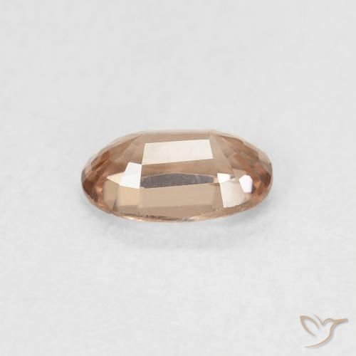 Circón Rosado anaranjado claro natural de 0.72 ct, Ovalada, VVS