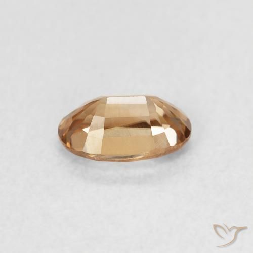 Circón Dorado medio natural de 0.75 ct, Ovalada, VVS