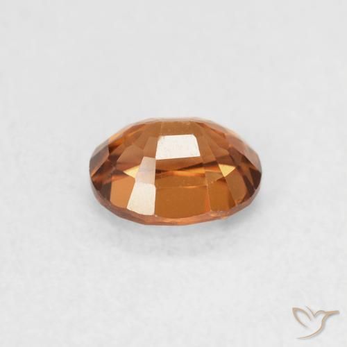 Circón Medium Dark-Orange natural de 0.67 ct, Ovalada, VVS