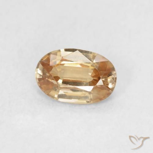 Circón Dorado naranja natural de 0.66 ct, Ovalada, VVS