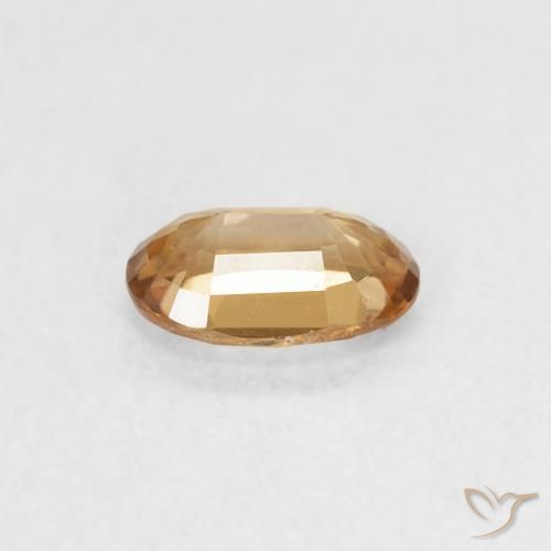 Circón Dorado naranja natural de 0.66 ct, Ovalada, VVS