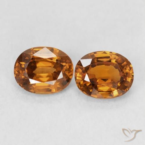 1.22ctw Natural Naranja medio Circón, Ovalada, VVS