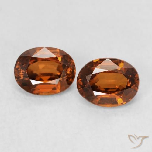 1.26ctw Natural Naranja rojizo Circón, Ovalada, VVS