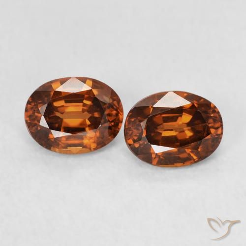 1.15ctw Natural Ámbar naranja Circón, Ovalada, VVS