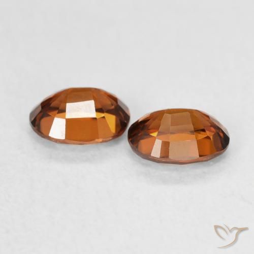 Gemas de Circón Ámbar naranja natural de 1.15 ct, Ovalada, VVS
