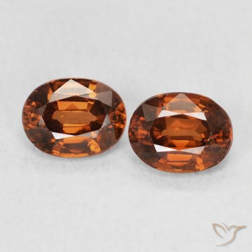 1.23ctw Natural Ámbar naranja Circón, Ovalada, VVS