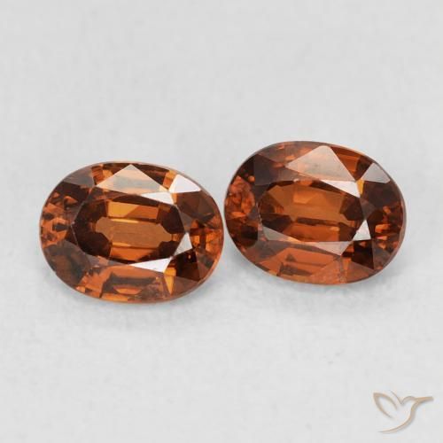Gemas de Circón Ámbar naranja natural de 1.23 ct, Ovalada, VVS