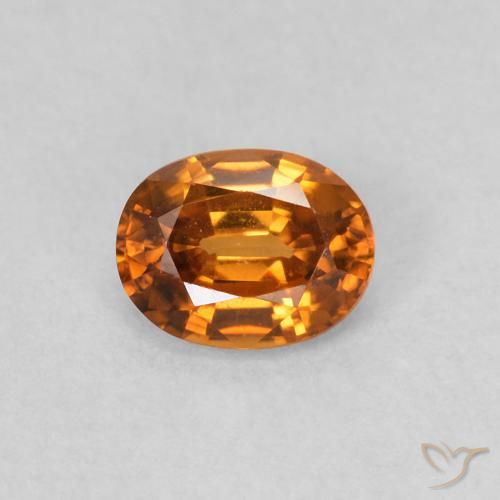 0.61ct Natural Marrón naranja Circón, Ovalada, VVS