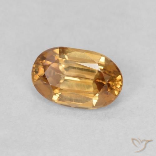 Circón Naranja medio natural de 0.66 ct, Ovalada, VVS