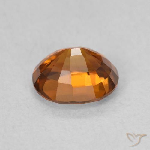 Circón Naranja oscuro natural de 1.00 ct, Ovalada, VVS