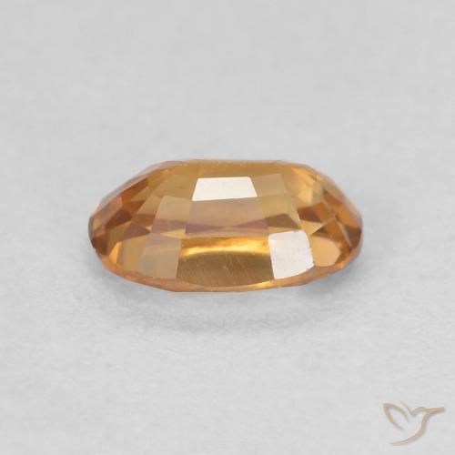 Circón Marrón naranja natural de 0.80 ct, Ovalada, VVS
